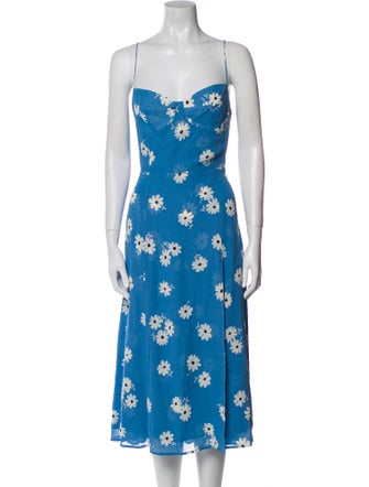 Reformation Floral Print Long Dress