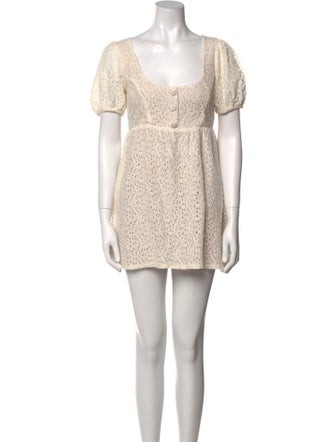 Reformation Lace Pattern Mini Dress