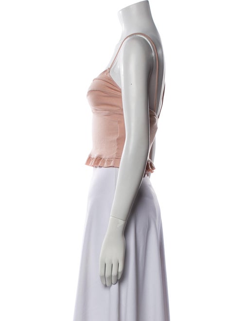 Reformation Silk Square Neckline Crop Top