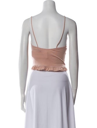 Reformation Silk Square Neckline Crop Top