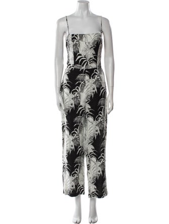 Reformation Linen Printed Jumpsuit