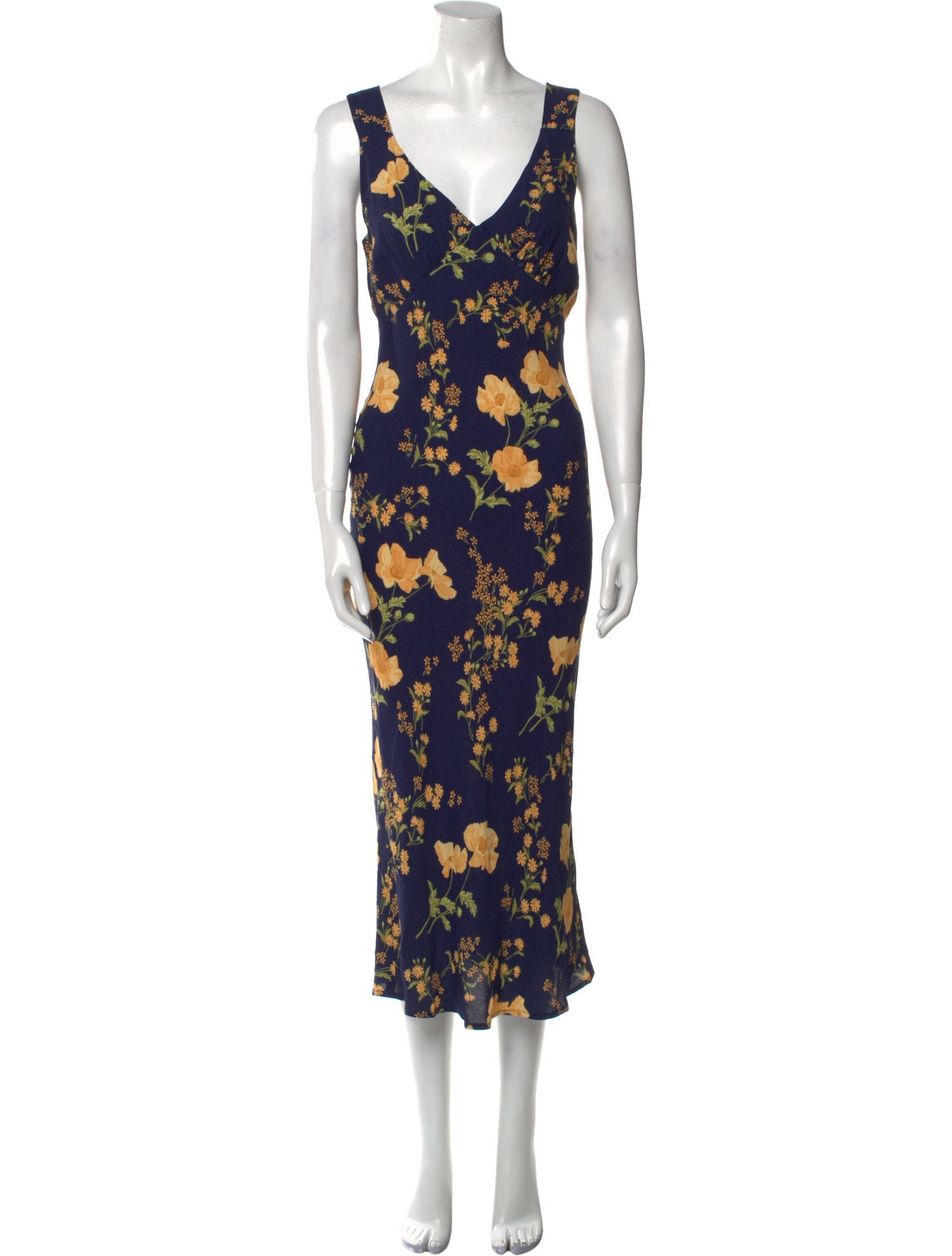 Reformation Floral Print Long Dress