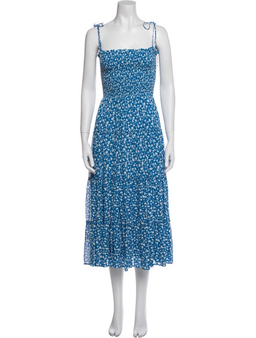 Reformation Floral Print Midi Length Dress