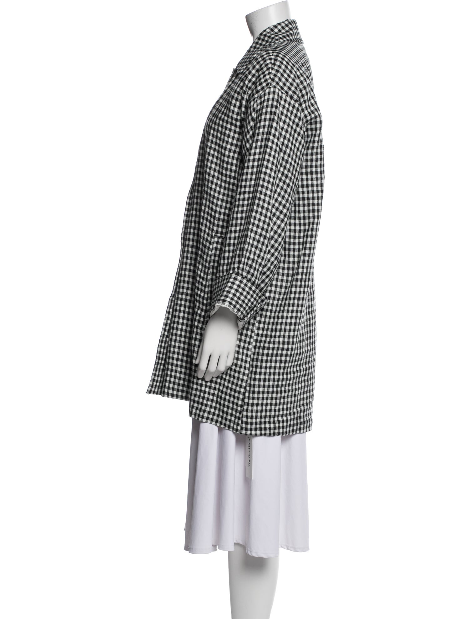 Reformation Linen Plaid Print Coat
