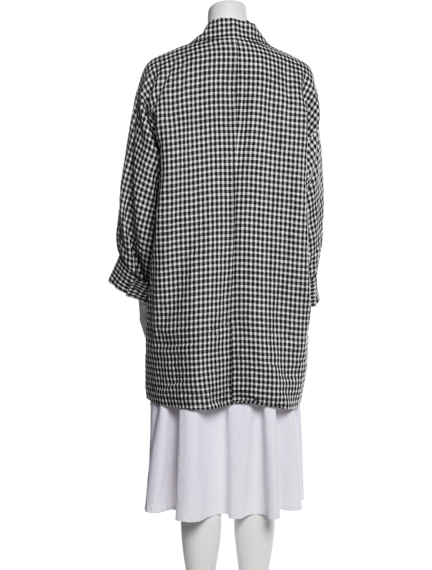 Reformation Linen Plaid Print Coat