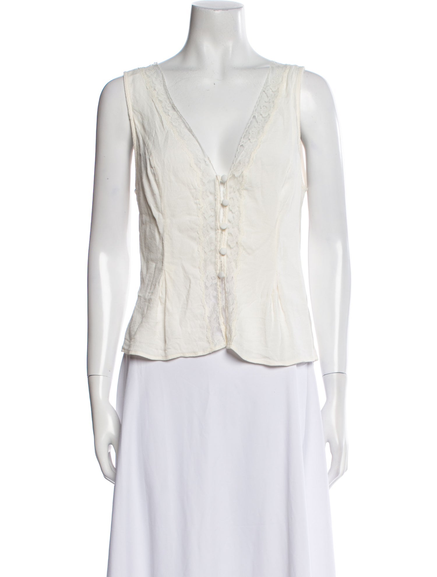 Reformation V-Neck Sleeveless Top