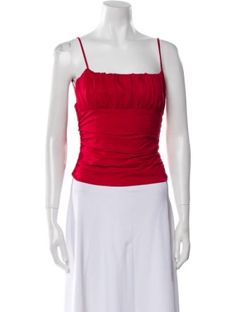 Reformation Square Neckline Sleeveless Crop Top