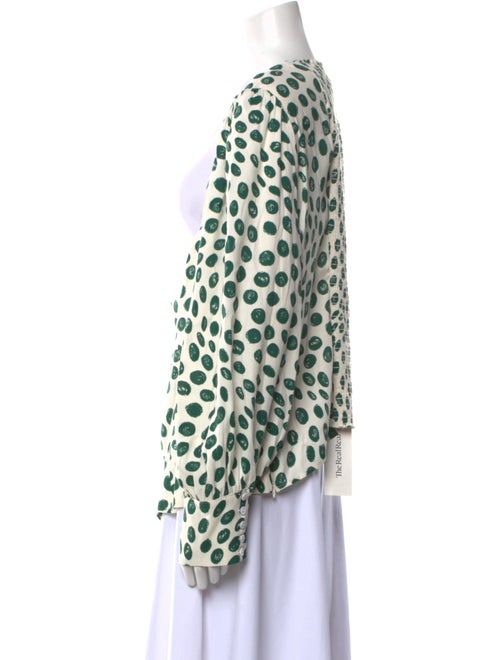 Reformation Polka Dot Print Scoop Neck Blouse