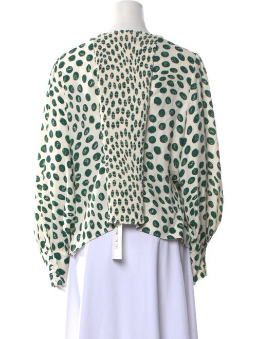 Reformation Polka Dot Print Scoop Neck Blouse