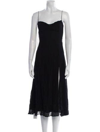 Reformation Square Neckline Knee-Length Dress