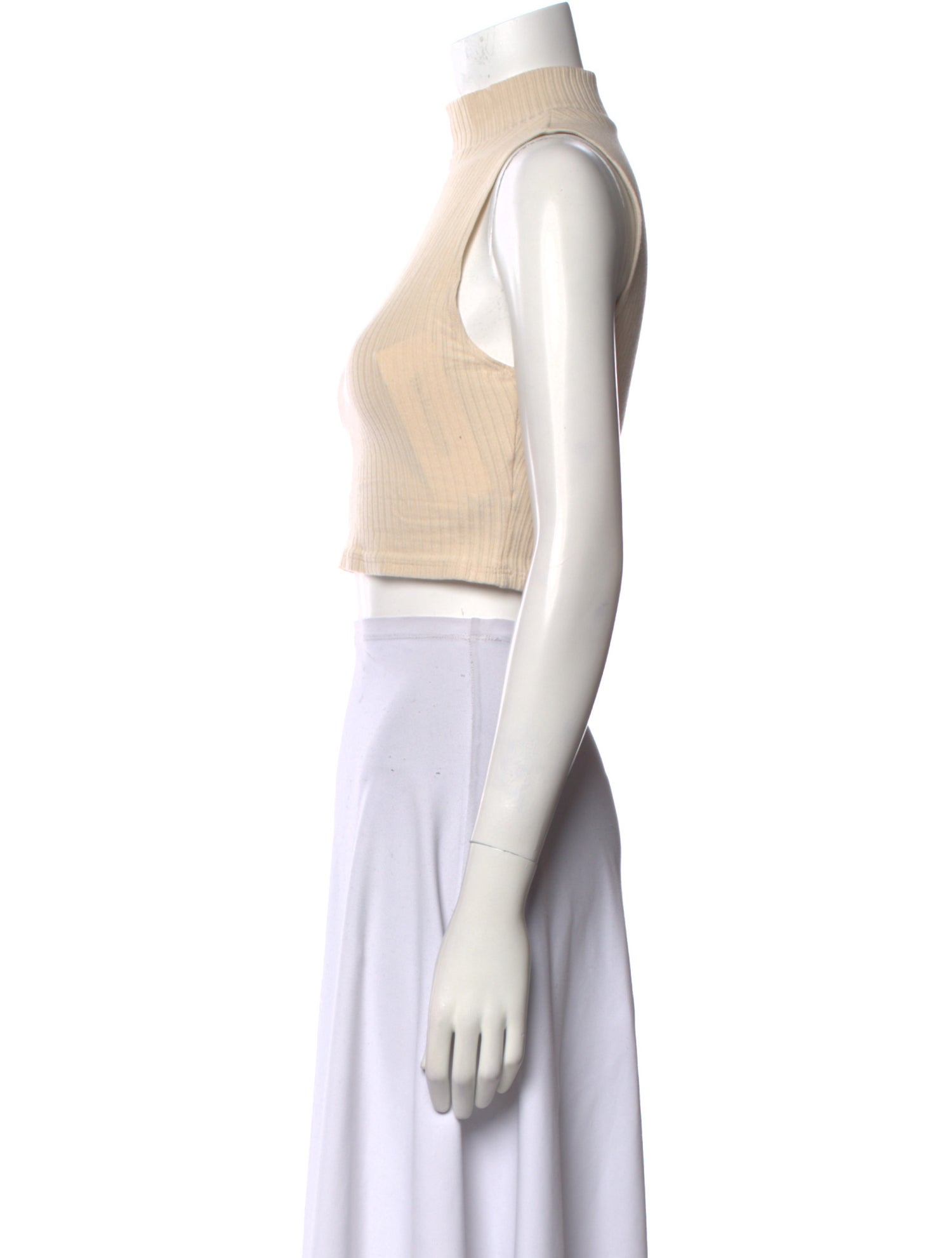 Reformation Mock Neck Sleeveless Crop Top