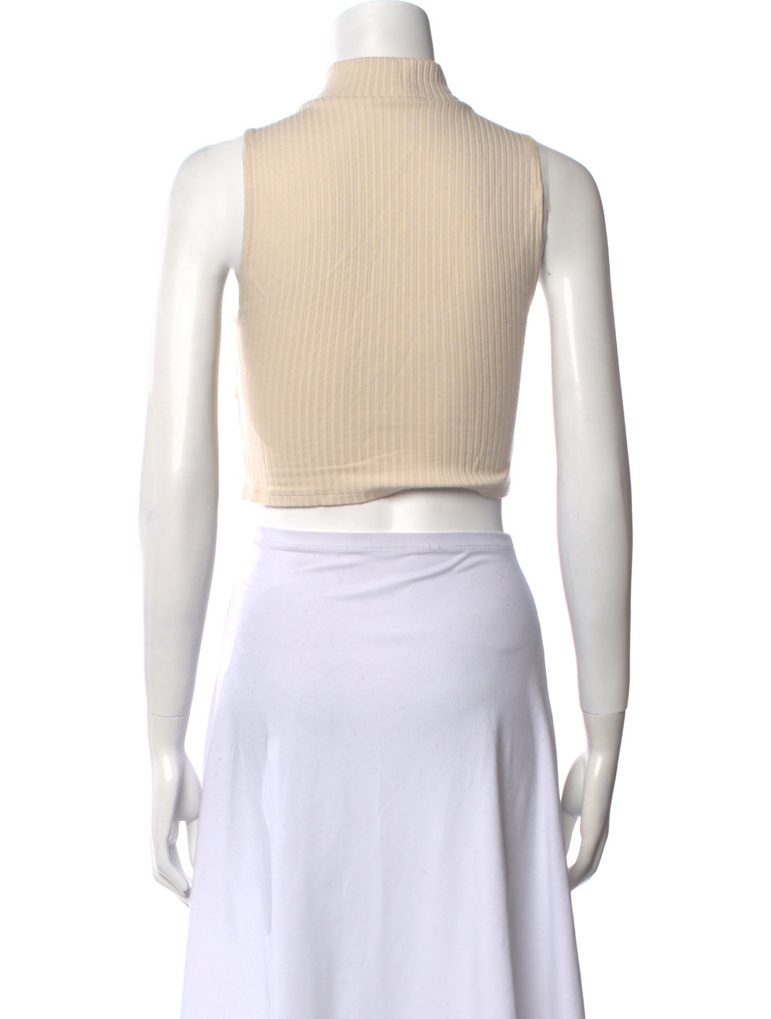 Reformation Mock Neck Sleeveless Crop Top