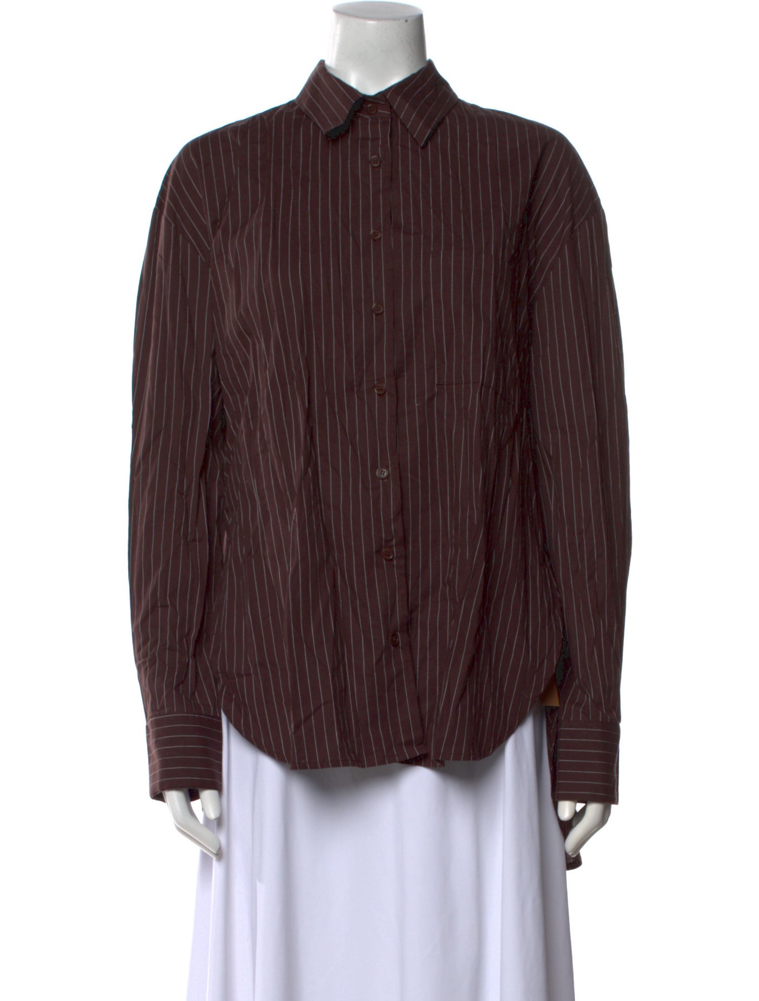 Reformation Striped Long Sleeve Button-Up Top w/ Tags
