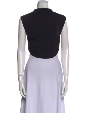 Reformation Mock Neck Sleeveless Crop Top