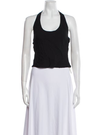 Reformation Halterneck Sleeveless Crop Top