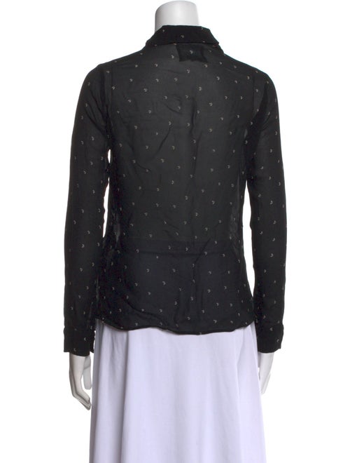 Reformation Printed Long Sleeve Button-Up Top