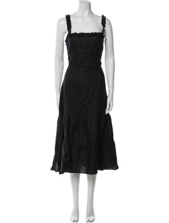 Reformation Linen Midi Length Dress