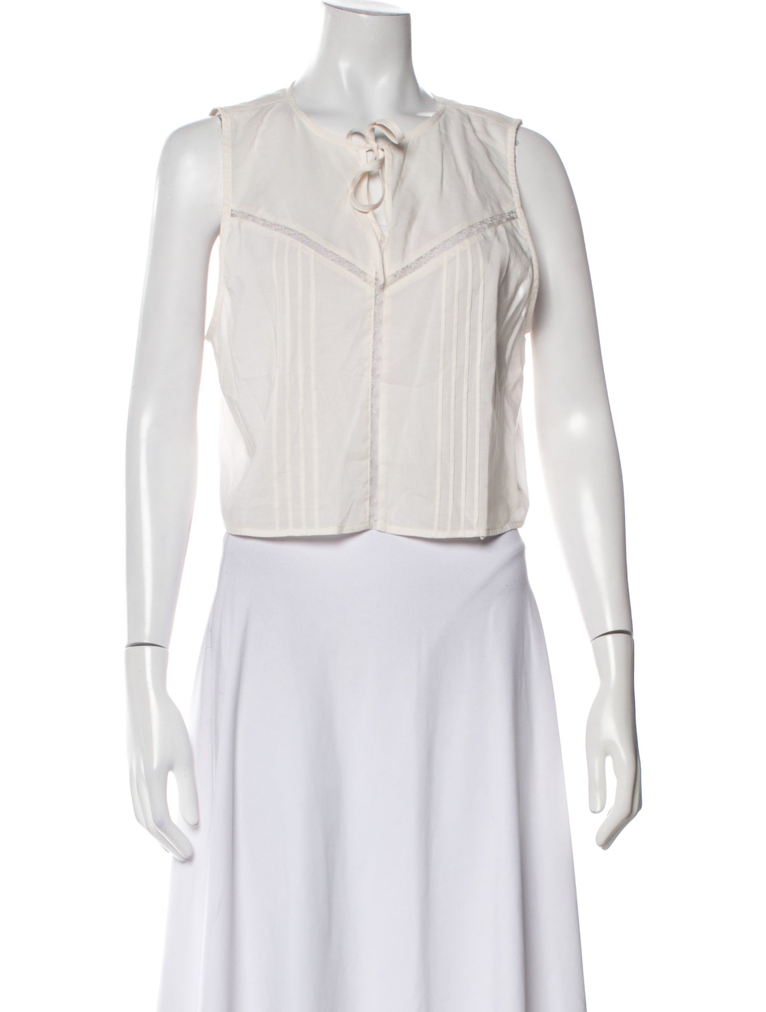 Reformation Crew Neck Sleeveless Crop Top