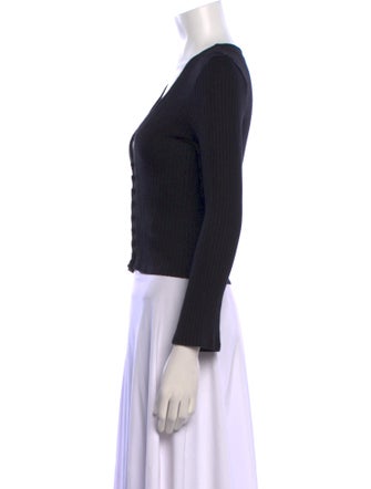 Reformation V-Neck Three-Quarter Sleeve Crop Top