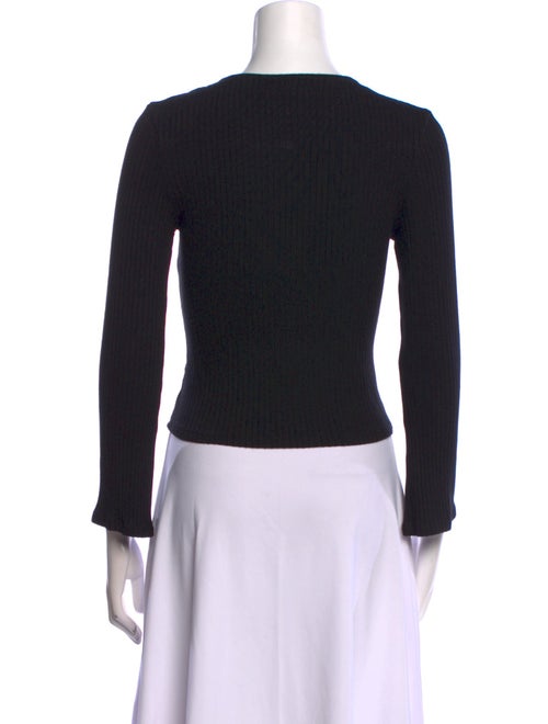 Reformation V-Neck Three-Quarter Sleeve Crop Top