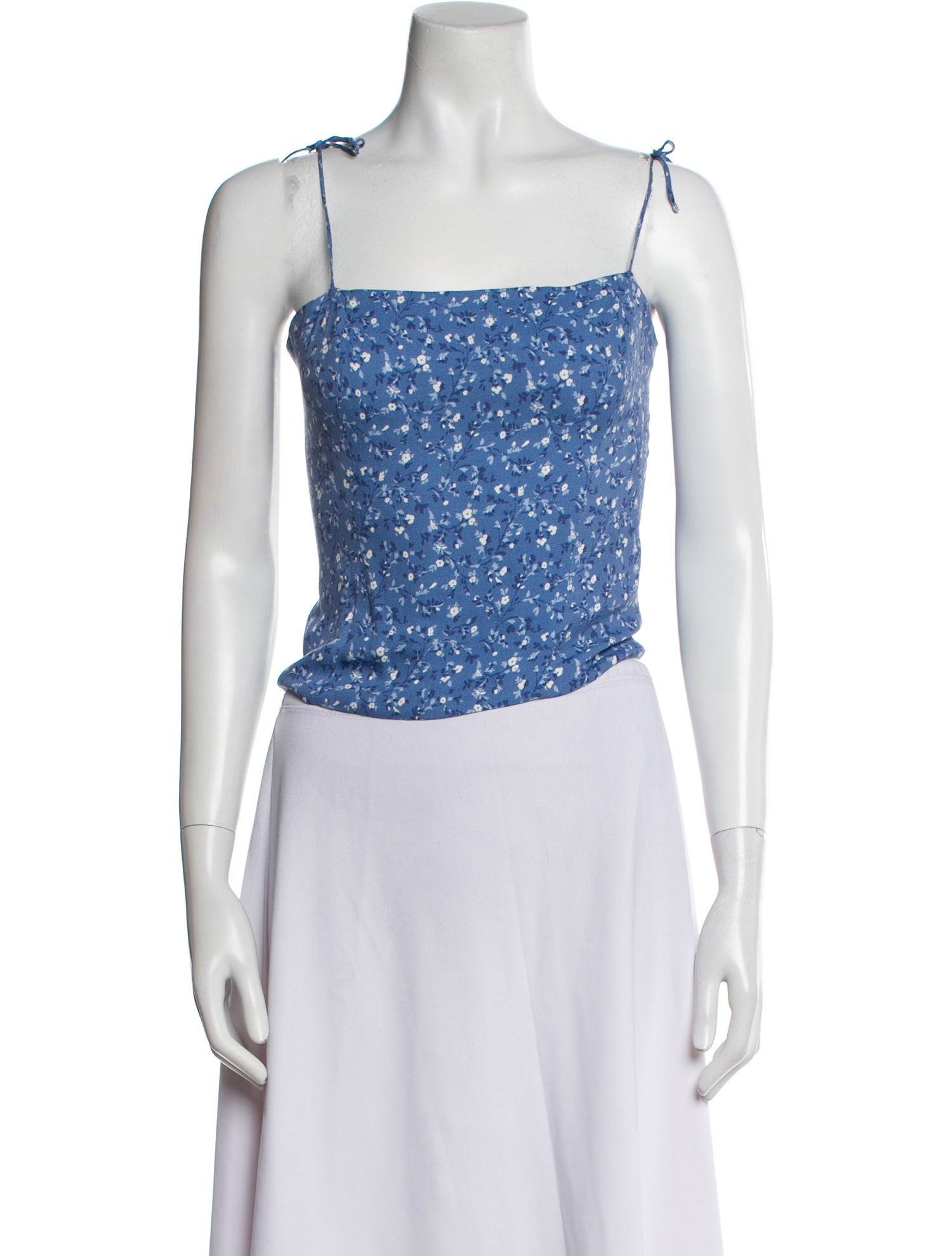 Reformation Floral Print Square Neckline Crop Top w/ Tags