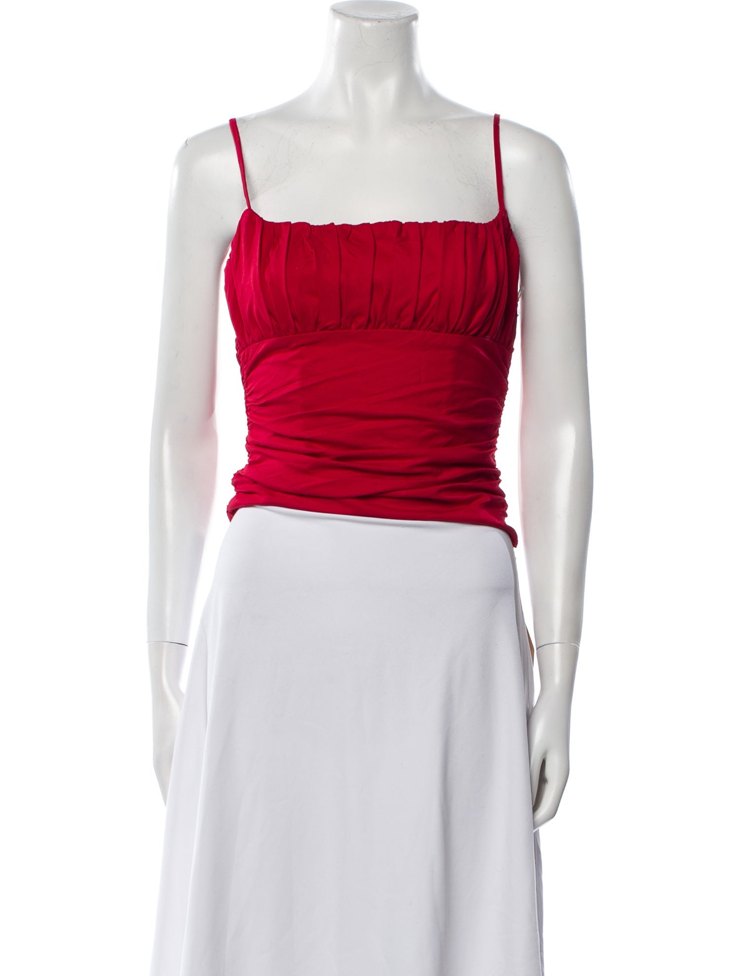 Reformation Square Neckline Sleeveless Crop Top
