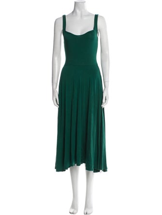 Reformation Square Neckline Midi Length Dress