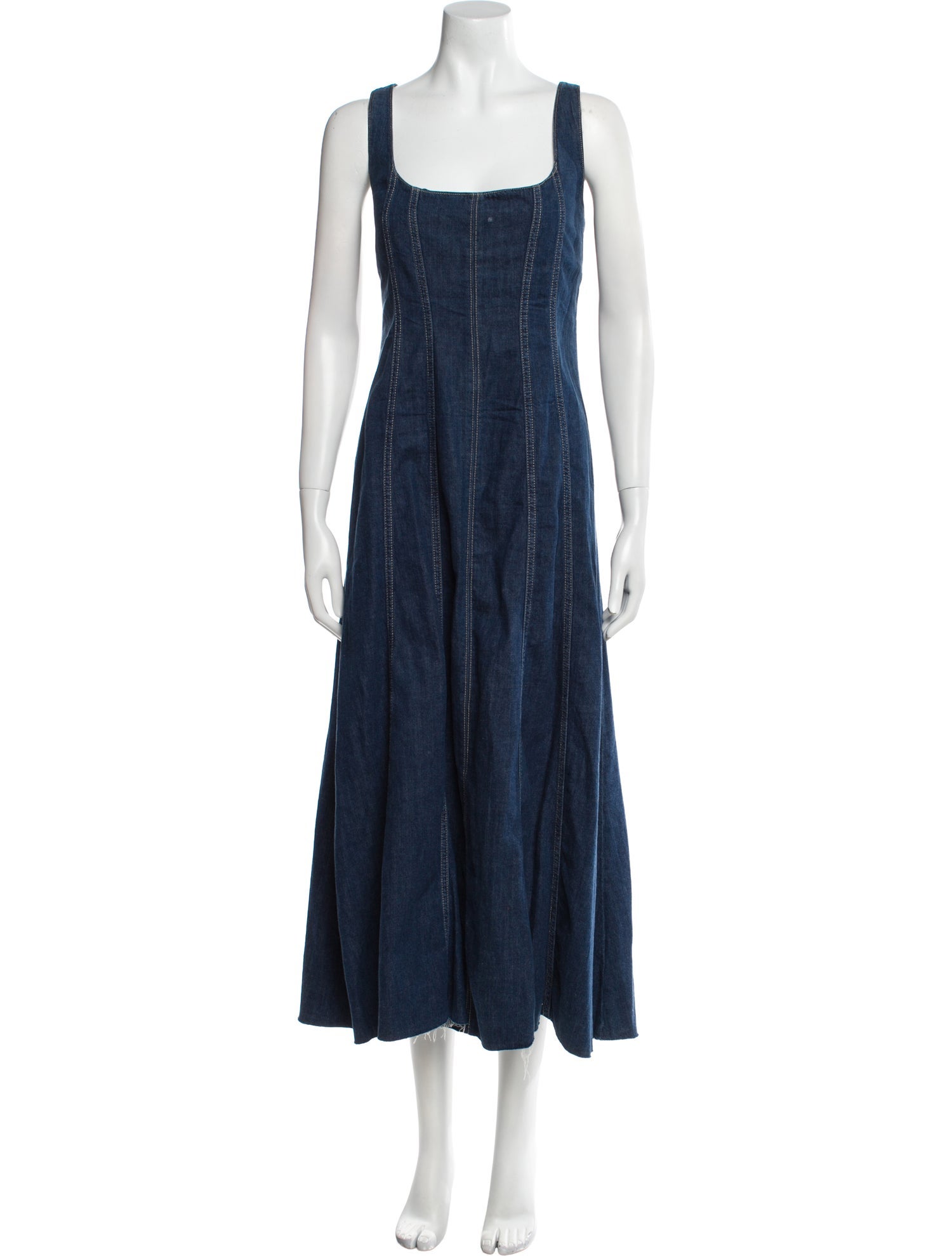 Reformation Square Neckline Midi Length Dress