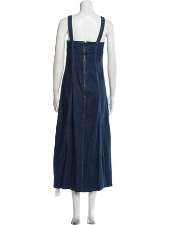 Reformation Square Neckline Midi Length Dress