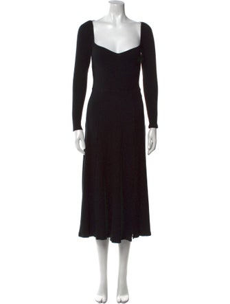 Reformation Square Neckline Midi Length Dress