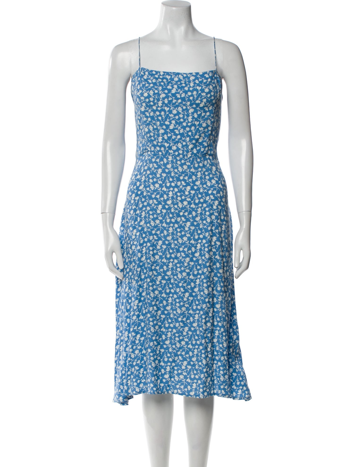 Reformation Floral Print Midi Length Dress