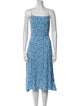 Reformation Floral Print Midi Length Dress