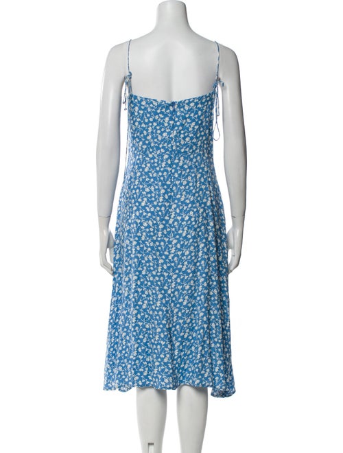 Reformation Floral Print Midi Length Dress