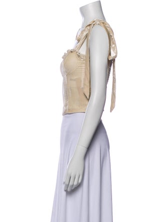 Reformation Square Neckline Sleeveless Crop Top