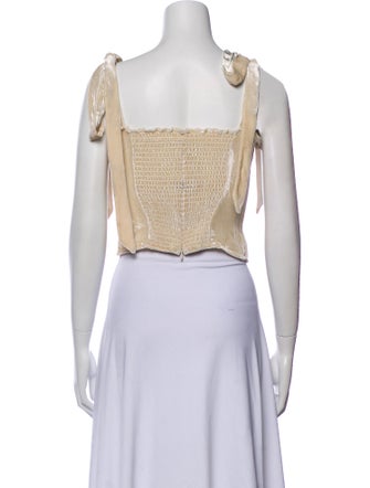 Reformation Square Neckline Sleeveless Crop Top