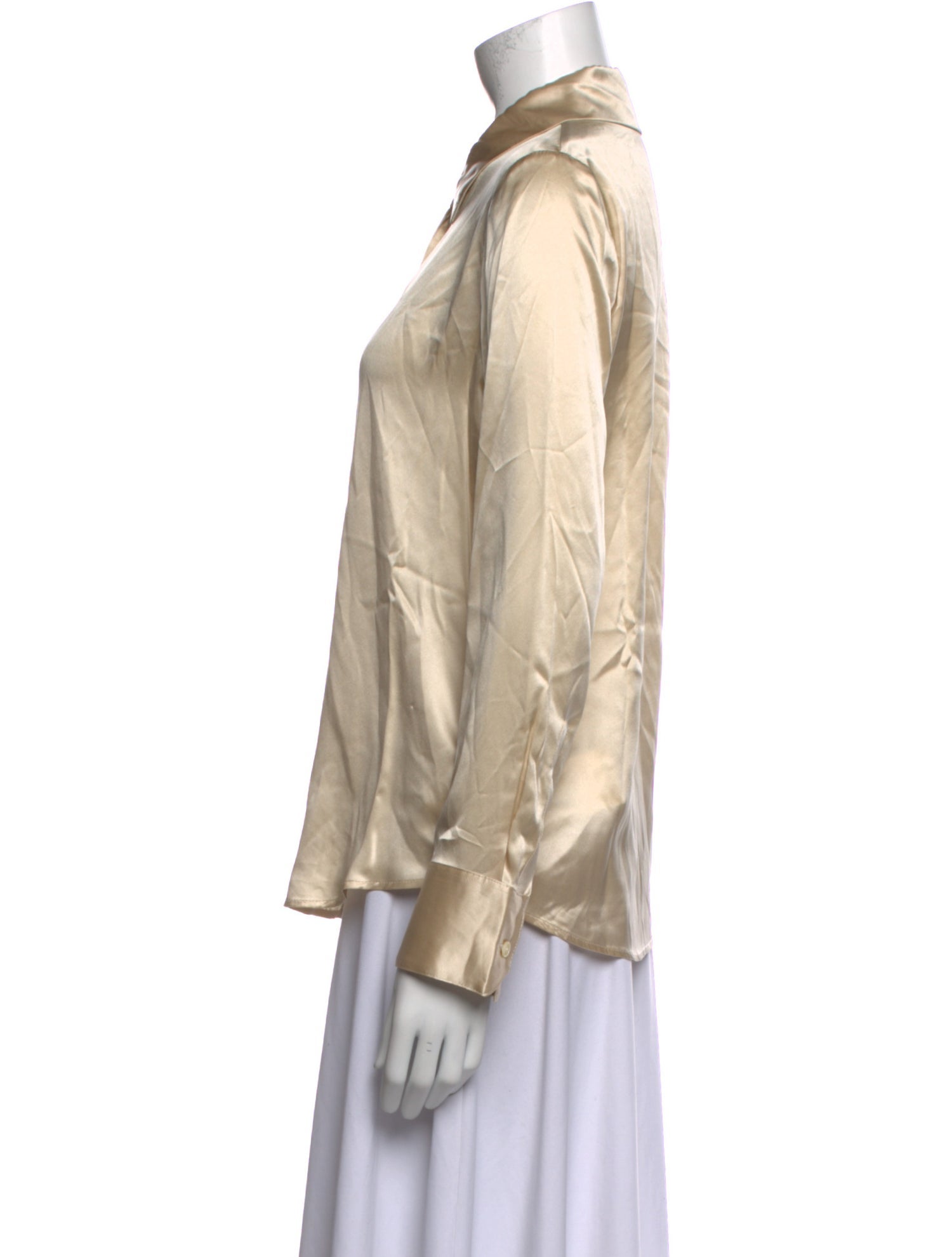 Reformation Silk Long Sleeve Button-Up Top w/ Tags