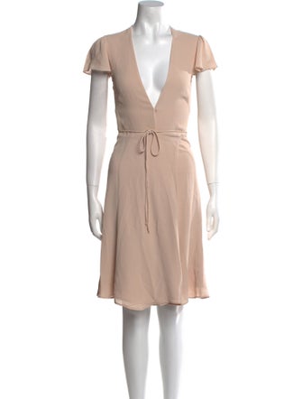 Reformation V-Neck Knee-Length Dress