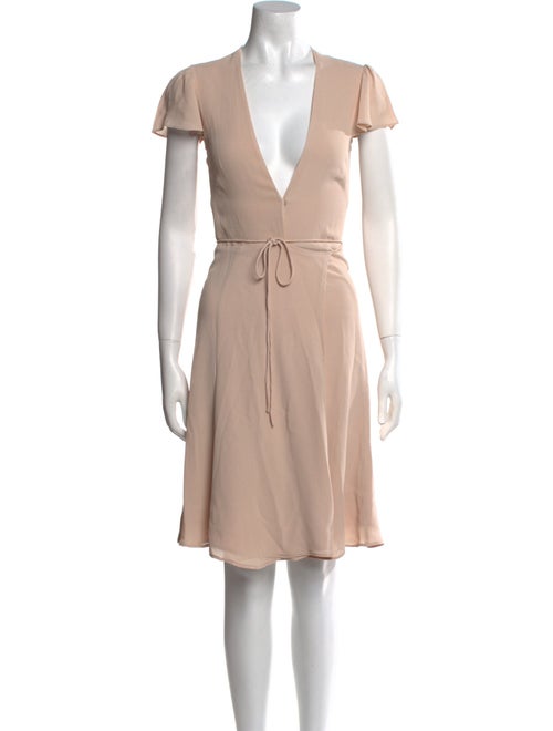 Reformation V-Neck Knee-Length Dress