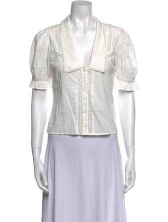 Reformation Short Sleeve Crop Top