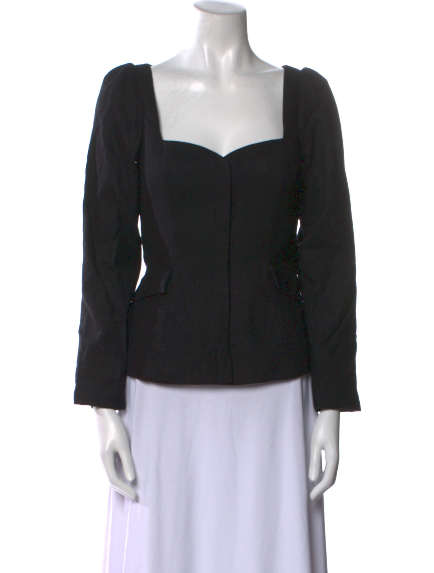 Reformation Square Neckline Long Sleeve Top