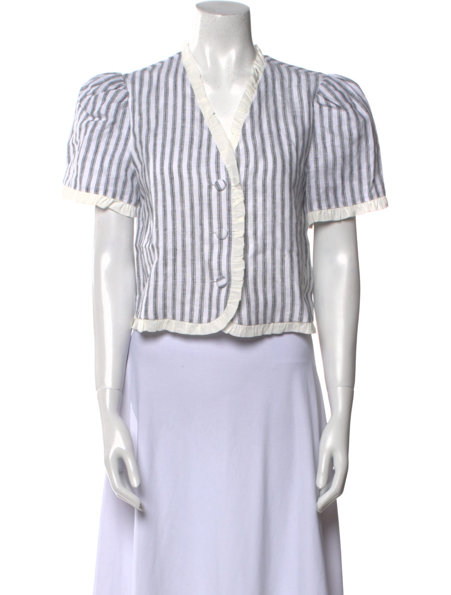 Reformation Linen Striped Crop Top w/ Tags