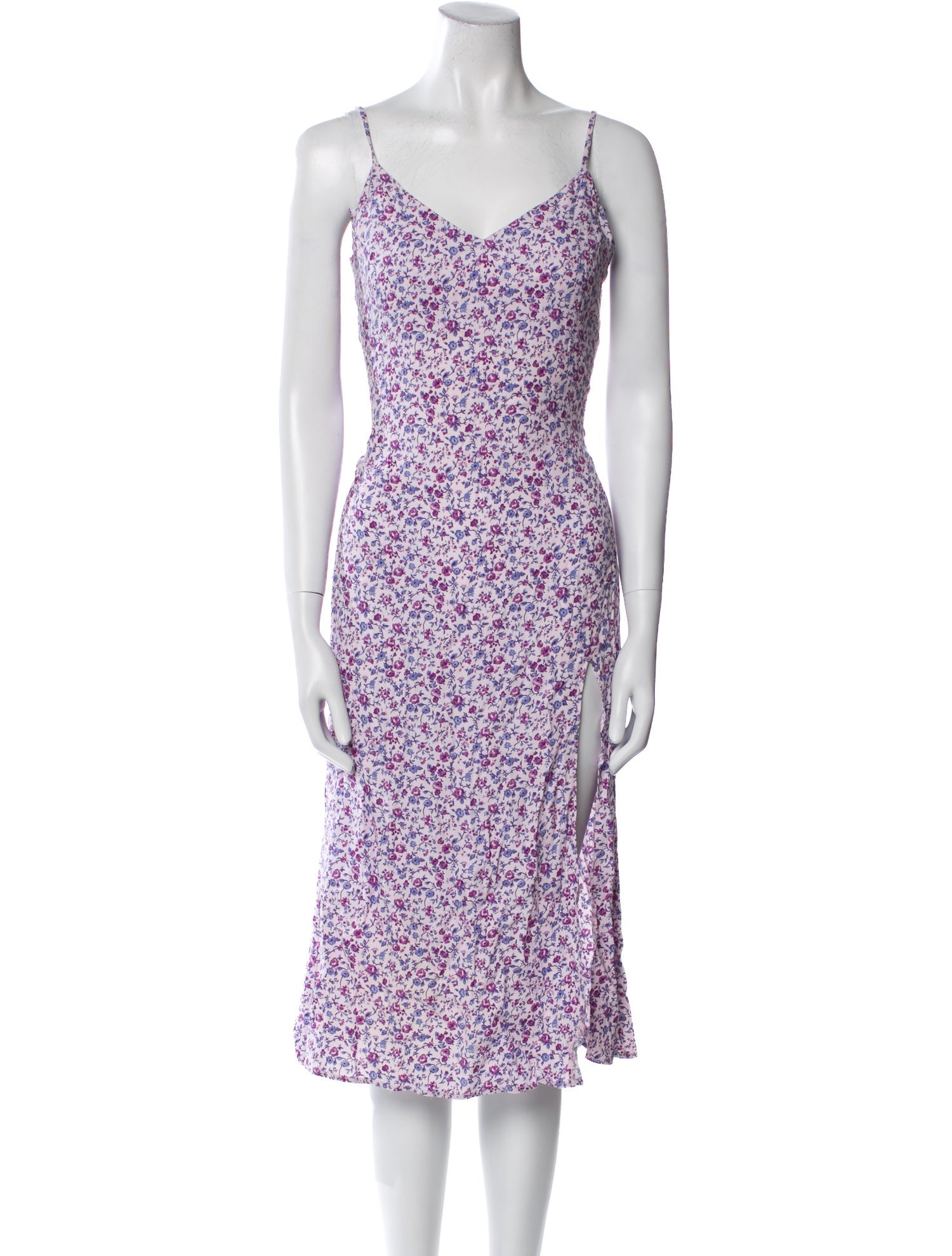 Reformation Floral Print Midi Length Dress