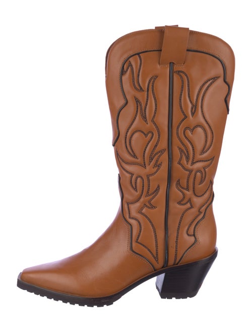 Reformation Leather Western Boots