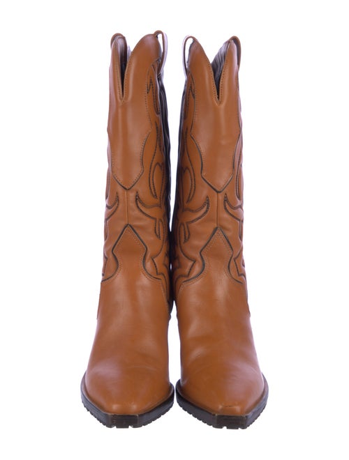 Reformation Leather Western Boots