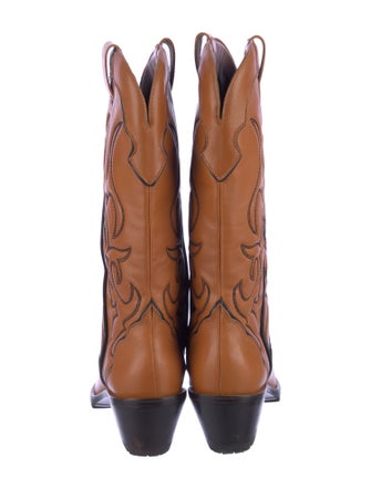 Reformation Leather Western Boots