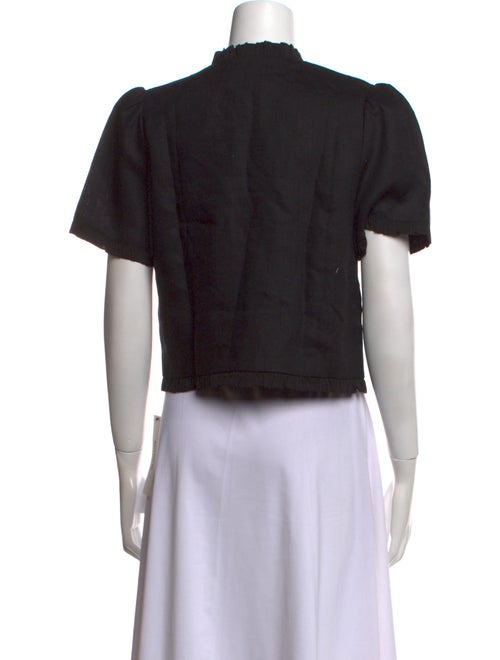 Reformation Linen V-Neck Crop Top