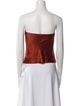 Reformation Silk Strapless Crop Top