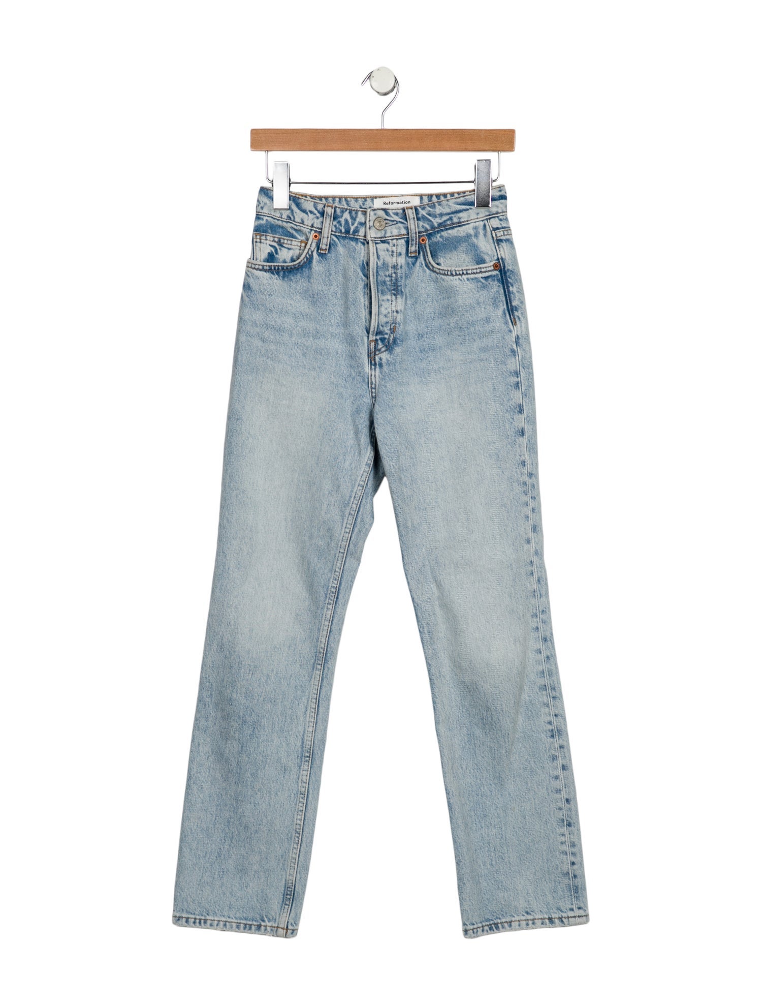 Reformation Mid-Rise Straight Leg Jeans