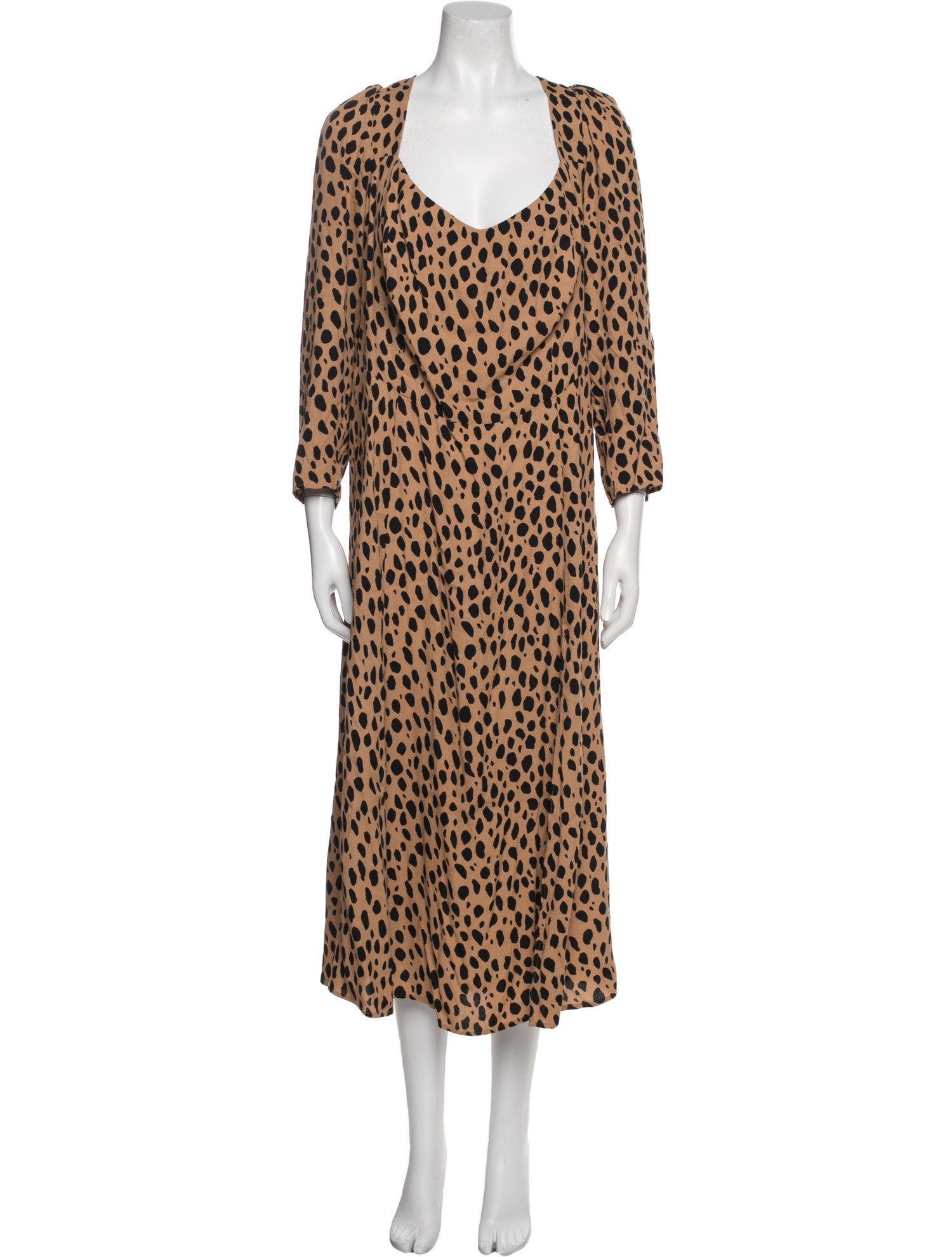 Reformation Animal Print Long Dress