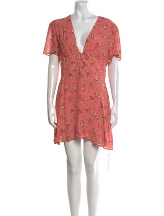 Reformation Floral Print Mini Dress